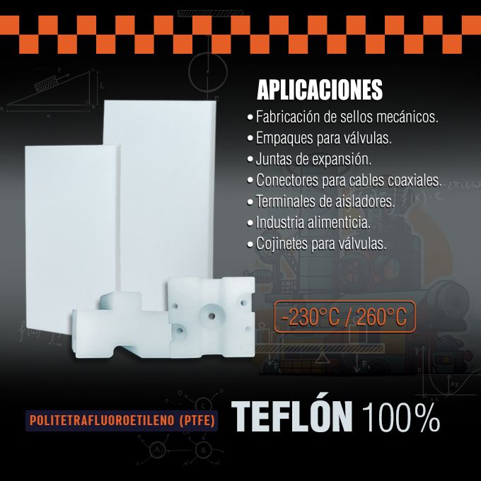 Láminas y Barras de teflón para Aplicaciones Industriales